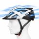 11. Kask rowerowy MTB Wozinsky z odpinanym daszkiem i tylną lampką USB 54-57 cm - czarno-biały
