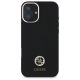 3. Etui Guess Silicone Logo Strass 4G na iPhone 16 - czarne