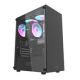 darkFlash DK100 czarny / ATX / bez wentylatorów / 3x USB-A / strona przezroczysta / bez zasilacza