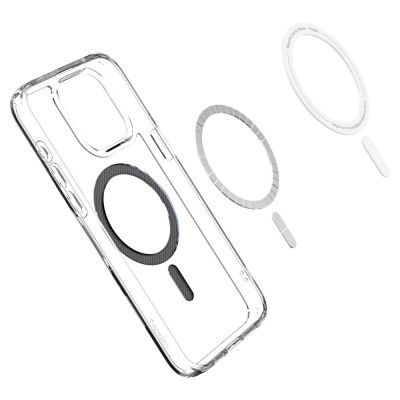 7. Etui Spigen Ultra Hybrid Mag z MagSafe na iPhone 15 Pro - szare