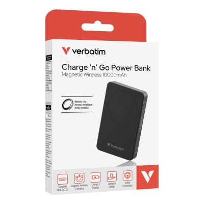 4. Verbatim Charge 'n' Go Essentials 10000 mAh Bezprzewodowe ładowanie Czarny