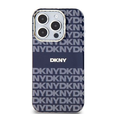 3. Etui DKNY IML Mono & Stripe MagSafe na iPhone 15 Pro Max - niebieskie