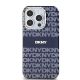 3. Etui DKNY IML Mono & Stripe MagSafe na iPhone 15 Pro Max - niebieskie
