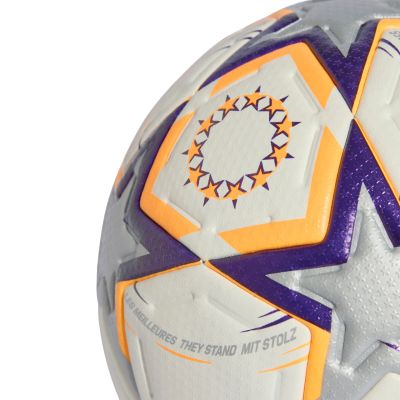 4. Piłka nożna adidas UCL Womens Pro 26/27 League Stage biało-pomarańczowo-fioletowa KE5141