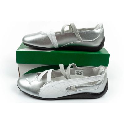 10. Puma buty damskie sportowe Speedcat Ballet srebrne balerinki modne