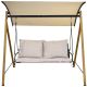 2. HUŚTAWKA OGRODOWO BALKONOWA 2 OSOBOWA 194x136x173CM PIASKOWA