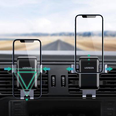 2. Samochodowy uchwyt na telefon - okrągła kratka Ugreen LP274 - szary