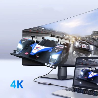 5. HUB Ugreen CM511 15597 5w1 USB-C - USB-C PD / HDMI / 3x USB-A 3.0 - szary