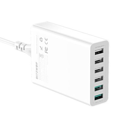 4. Ładowarka Blitzwolf BW-S15 6x USB-A  (BLZ255WHT)