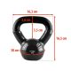 28. Kettlebell żeliwny Black HMS KNV04