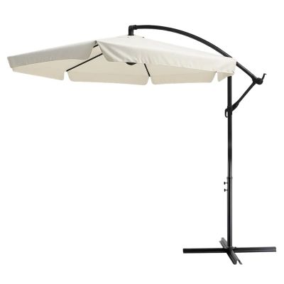 4. Extralink Black Forest Garden Umbrella with Side Panels, Large 3m Beige Cantilever Parasolowy do patio ze wspornikiem Sześciokąt Beżowy, Czarny