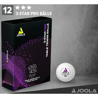 11. PIŁECZKI DO TENISA STOŁOWEGO JOOLA PRO 3 STAR 12SZT BIAŁE