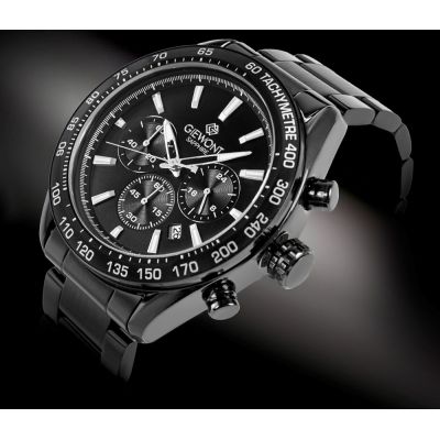 2. Zegarek Męski Giewont Chronograph Sapphire Czarny GW9580-B2