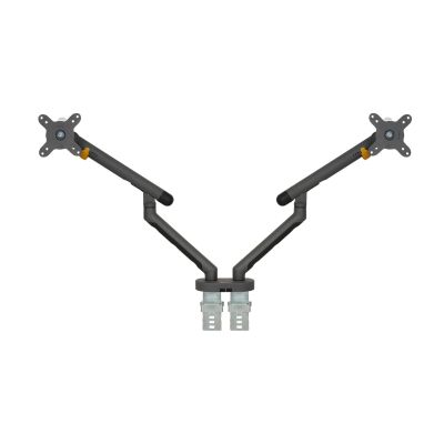 5. BakkerElkhuizen Bakker Elkhuizen Flexible Dual - Zestaw montażowy - Regulowane podwójne ramię - Do 2 monitorów - Aluminium, stal, tworzywo ABS, guma termoplastyczna (TPR), poliamid (PA6) - Ciemnoszary - Rozmiar ekranu: 43.18-88.9 cm (dla płaskiego ekranu)
