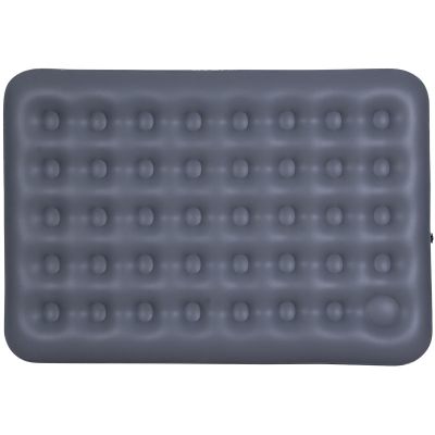 12. MATERAC FLOKOWANY 2-OSOBOWY Z WBUDOWANĄ POMPKĄ NOŻNĄ 191x137x22CM 24131