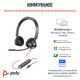63. Słuchawki Poly Blackwire 3320 Stereo MS Teams Certified USB-C Headset +USB-C/A Adapter 8X220AA