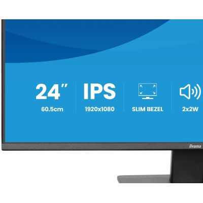 44. iiyama ProLite X2493HSU-B1 monitor komputerowy 60,5 cm (23.8") 1920 x 1080 px Full HD LED Czarny