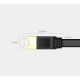14. Ugreen płaski kabel przewód internetowy sieciowy Ethernet patchcord RJ45 Cat 7 STP LAN 10 Gbps 10 m czarny (NW106 11265)