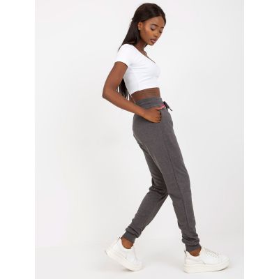 2. Ciemnoszare melanżowe dresowe spodnie basic jogger  (B-005.05)