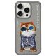Etui Nimmy Glasses Cool Cat na iPhone 16 Pro Max - szare