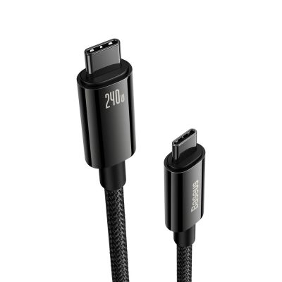 2. Kabel Baseus CAWJ040001 USB-C - USB-C 240W 480Mb/s 1m - czarny