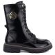 Botki damskie lakierowane workery ocieplane czarne Jezzi ASA259-10