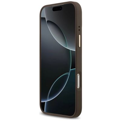 5. Etui Guess 4G Strass Logo MagSafe na iPhone 17 Pro Max - brązowe
