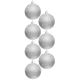 53. BOMBKA DEKORACYJNA PLASTIKOWA 6CM SET 35 SZT SREBRNA