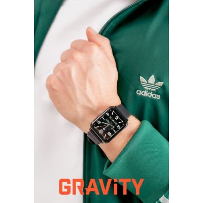 4. Smartwatch Gravity Czerwono Czarny 2 Paski GT17-10