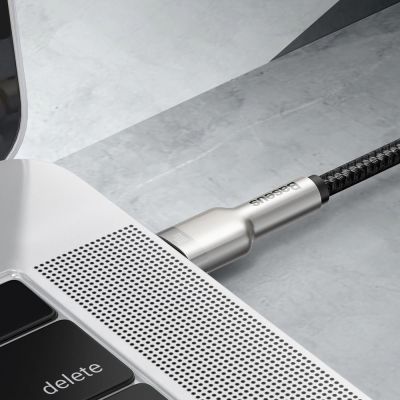 9. Kabel Baseus Cafule Series Metal Data USB-C / USB-C PD QC SCP 100W 5A 2 m - czarny