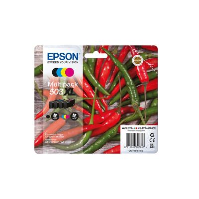 4. Epson 503XL nabój z tuszem 4 szt. Oryginalny Wysoka (XL) wydajność Czarny, Cyjan, Purpurowy, Żółty