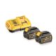 2. Zestaw akumulatorów z ładowarką do Dewalt XR DeWalt XR Flexvolt DCB118T2 (Li-Ion)