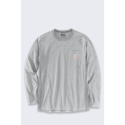 Bluza bez kaptura Carhartt Midweight L/S Pocket T-Shirt - heather grey rozmiar: m
