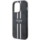 6. Etui Guess 4G Printed Stripes MagSafe na iPhone 14 Pro - czarne