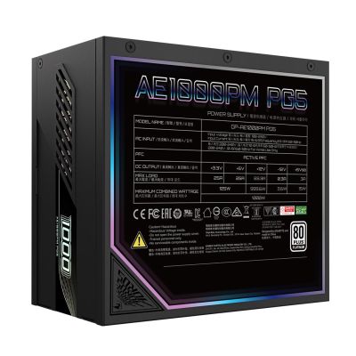 33. Zasilacz Gigabyte AORUS ELITE P1000W 80+ Platinum Modular PCIe 5.0 ICE (GP-AE1000PM PG5 ICE)