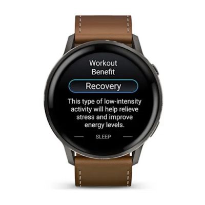 6. Garmin Venu 4 3,56 cm (1.4") AMOLED 45 mm Cyfrowy 454 x 454 px Ekran dotykowy Czarny Wi-Fi GPS