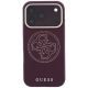 3. Etui Guess Perforated 4G Gold Logo Magsafe na iPhone 18 Pro / 17 Pro - burgundowe