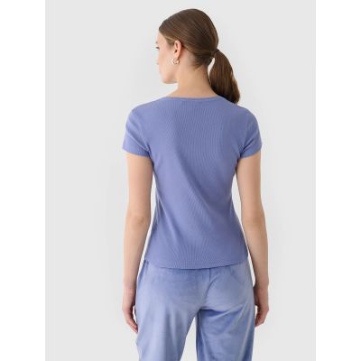 7. T-shirt slim gładki damski 4F 4FRAW24TTSHF2300-32S