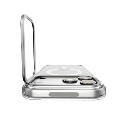 5. Etui Spigen Ultra Hybrid Optik S MagSafe na iPhone 18 Pro Max / 17 Pro Max - przezroczysto-srebrny