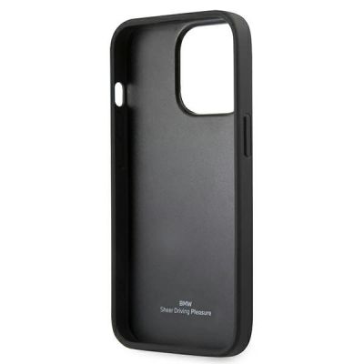 7. Etui BMW Leather Curve Perforate na iPhone 13 Pro / iPhone 13 - czerwone