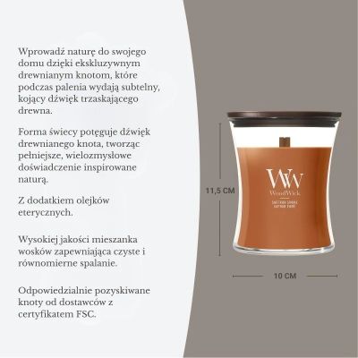 3. Świeca średnia SAFFRON SMOKE WOODWICK