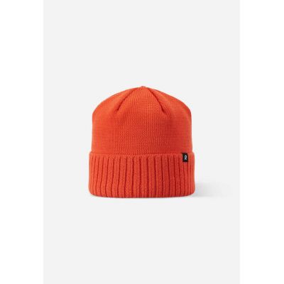 Czapka zimowa dziecięca Reima Beanie Kalotti Red Orange Junior z certyfikowanej wełny pomarańczowa (5300232A-2820)