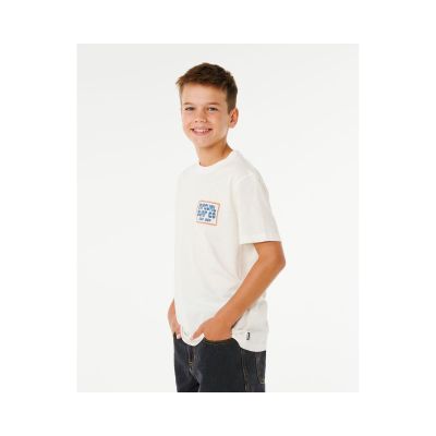 2. Koszulka chłopięca RIP CURL Pacific Rinse Sunrise Tee-Boy biała