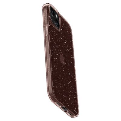 16. Etui Spigen Liquid Crystal Glitter na iPhone 15 Plus - różowo-przezroczyste