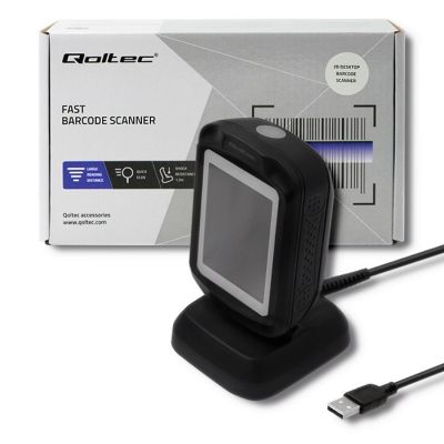 6. QOLTEC CZYTNIK KODÓW KRESKOWYCH STACJONARNY | 1D I 2D | USB