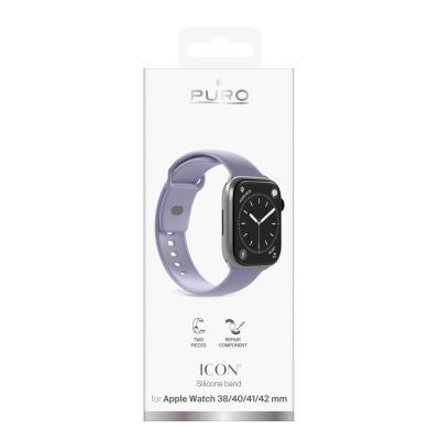 10. Pasek Puro Icon na Apple Watch 38/40/41/42mm - fioletowy