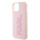 6. Etui Karl Lagerfeld 3D Rubber Glitter Logo na iPhone 15 Plus - różowe