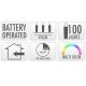 6. LAMPKI DRUCIKI NA BATERIE GIRLANDA 100 LED MULTIKOLOR TIMER