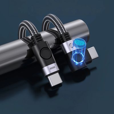 7. Kabel USB-C - USB-C Orico C2CW kątowy PD 100 W 480 Mb/s 1 m - czarny