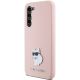 2. Etui Karl Lagerfeld Silicone Choupette Metal Pin na Samsung Galaxy S23+ - różowe